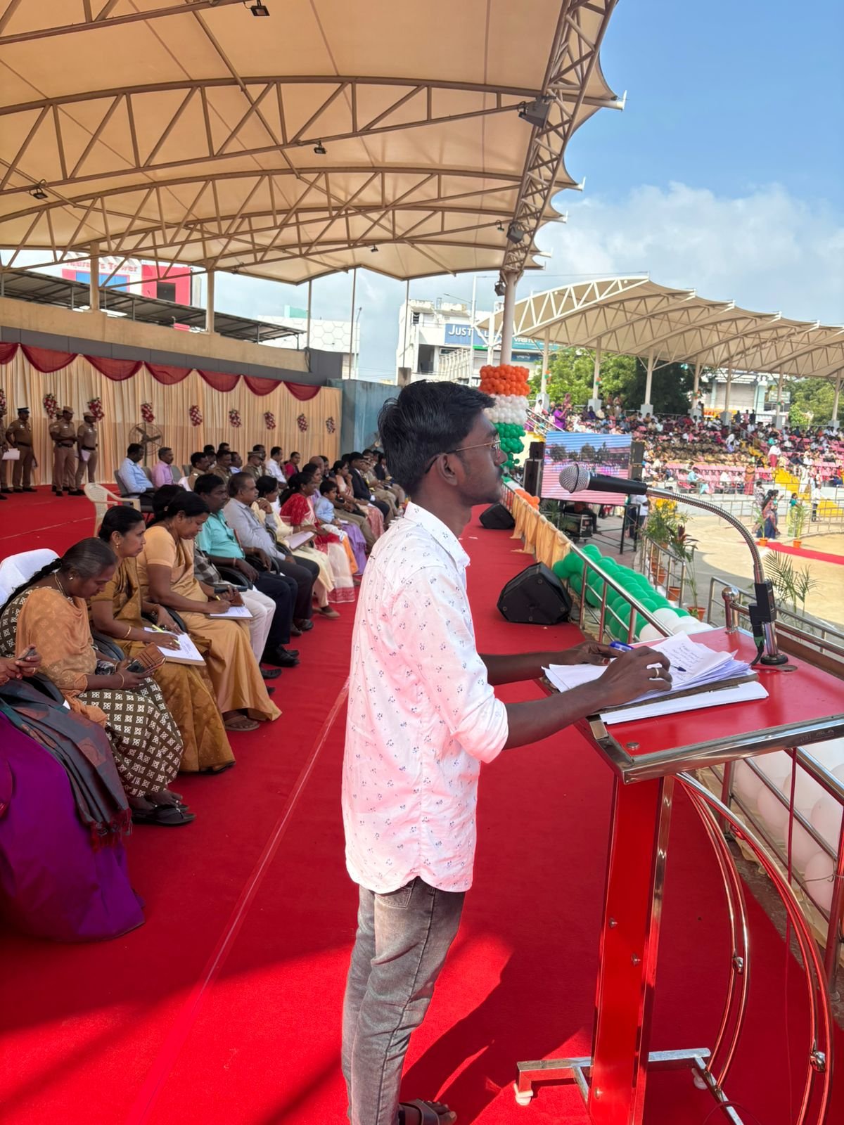 Selvaraj Shines as Master of Ceremony on Republic Day